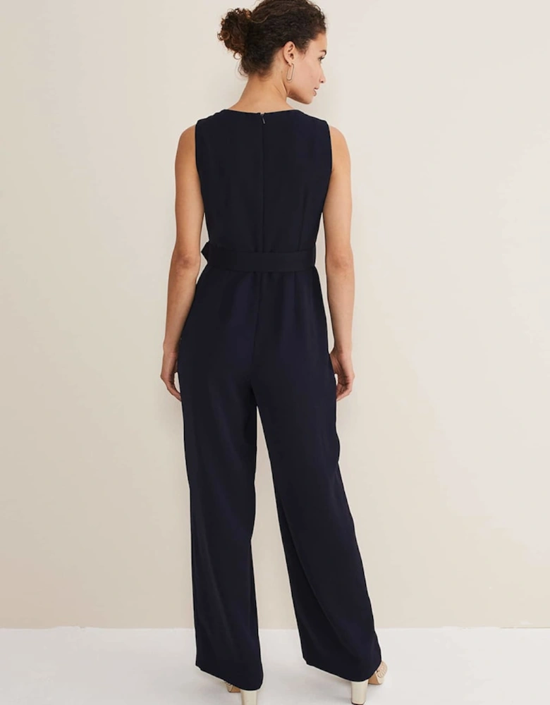 Lissia Navy Wide Leg Jumpsuit