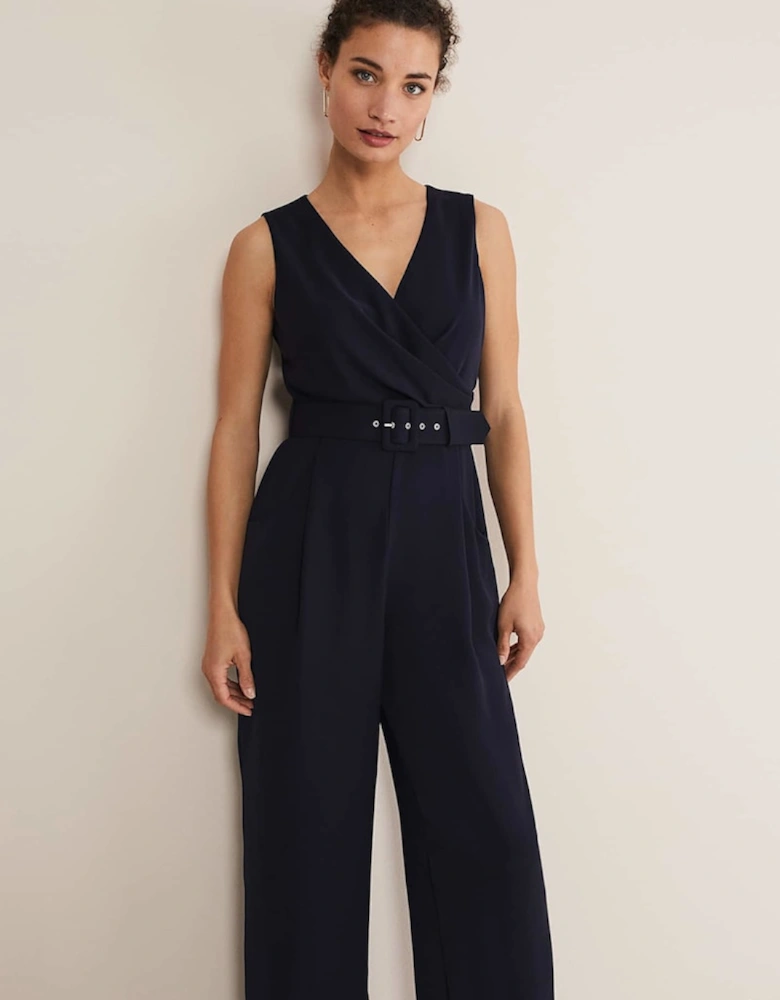 Lissia Navy Wide Leg Jumpsuit