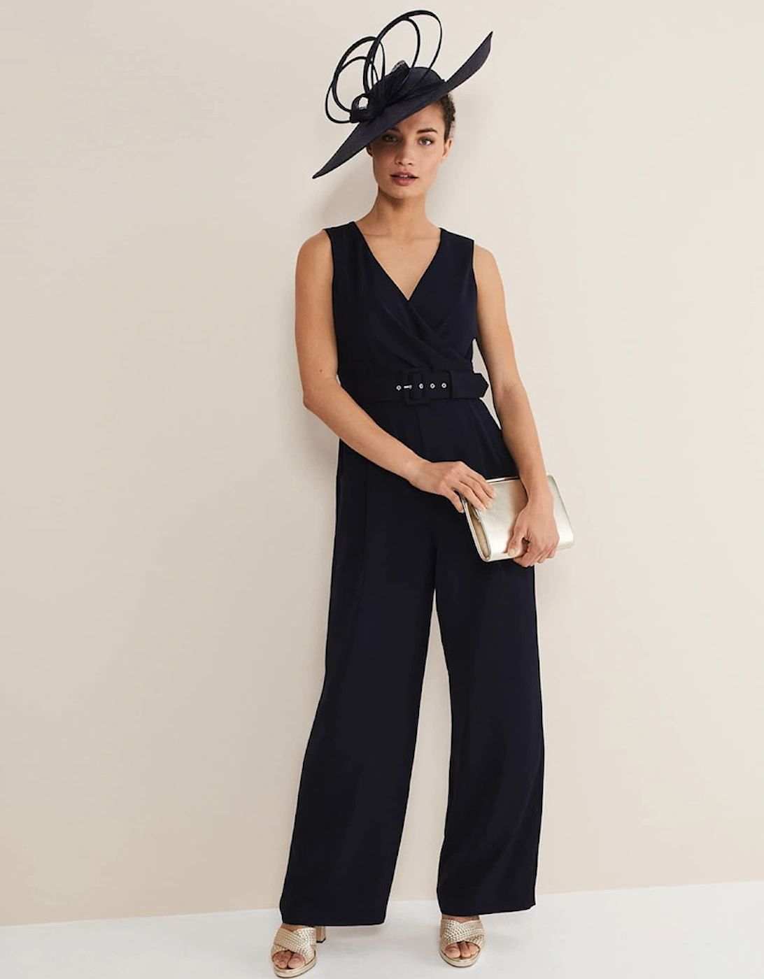 Lissia Navy Wide Leg Jumpsuit