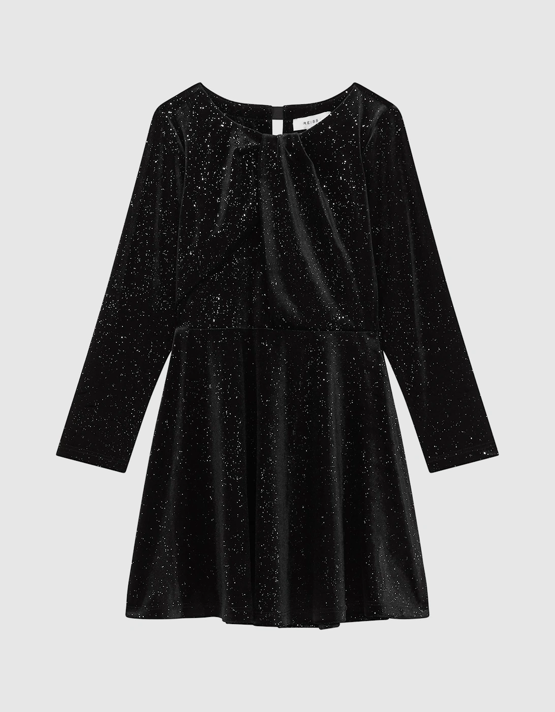 Velour Sparkly Flared Dress, 2 of 1