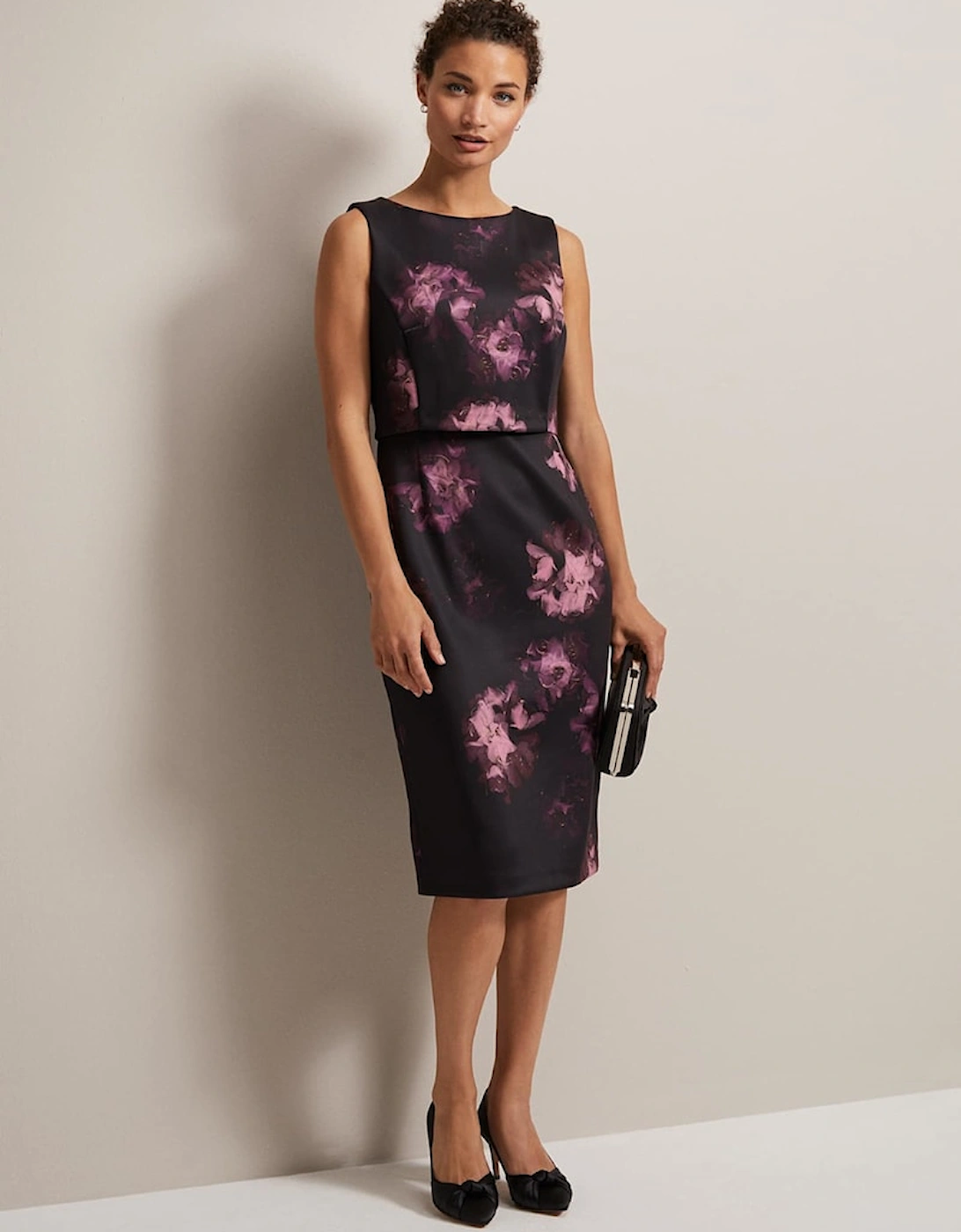 Arianne Abstract Floral Scuba Dress