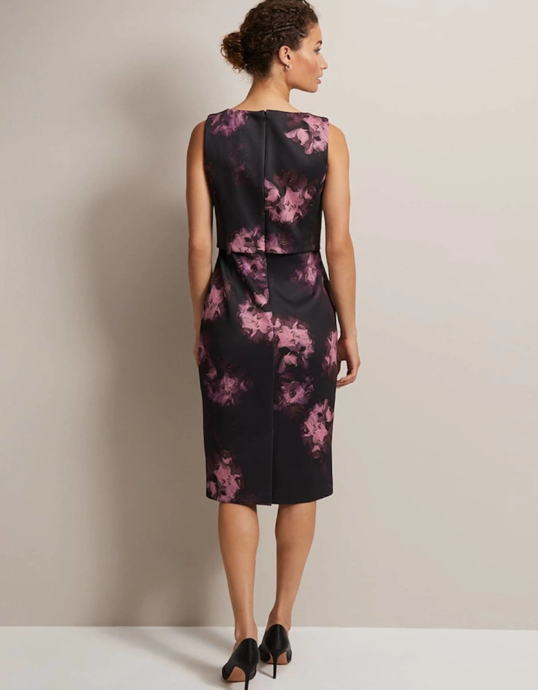 Arianne Abstract Floral Scuba Dress