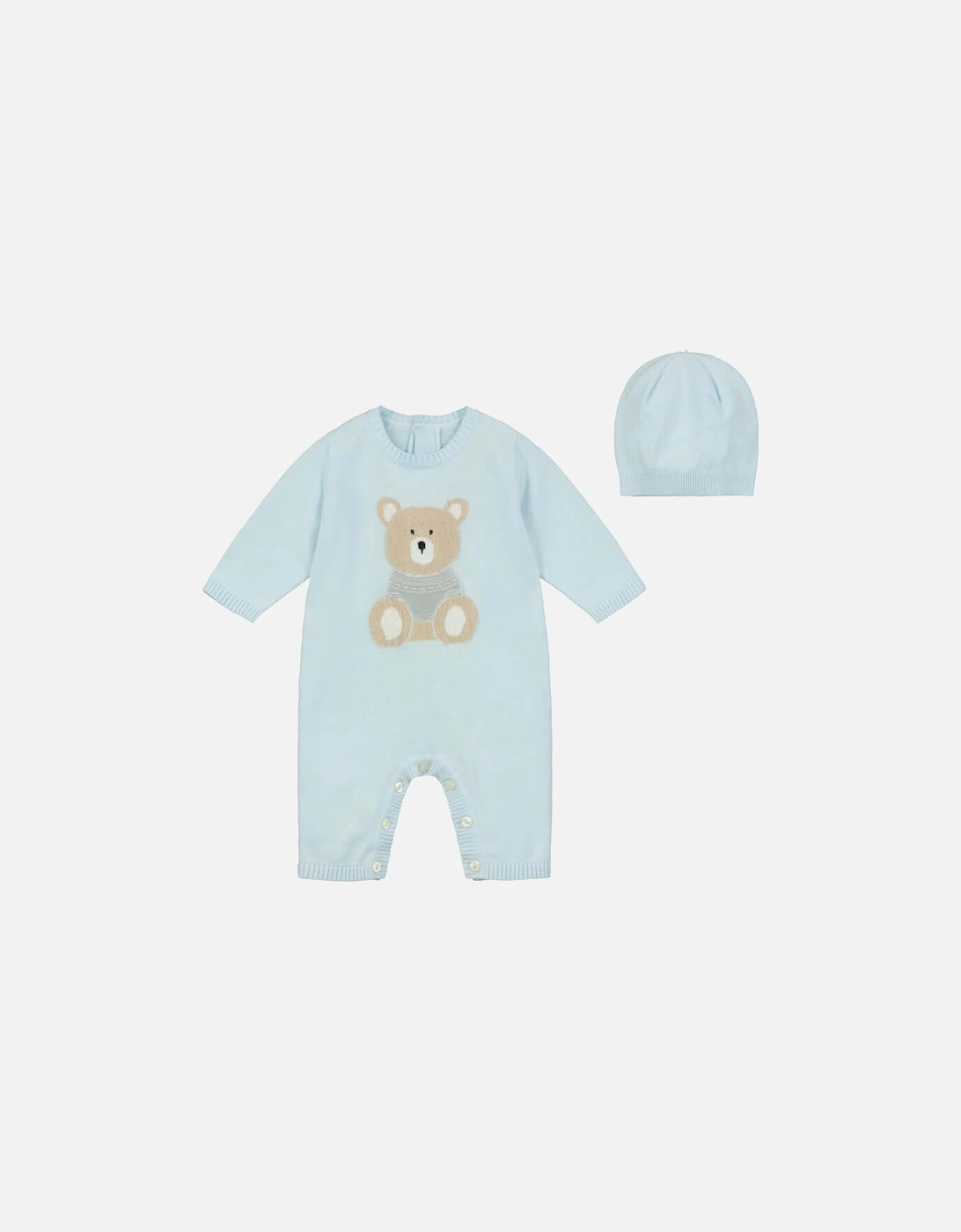 Baby Boys Easton Blue Knitted Set, 7 of 6