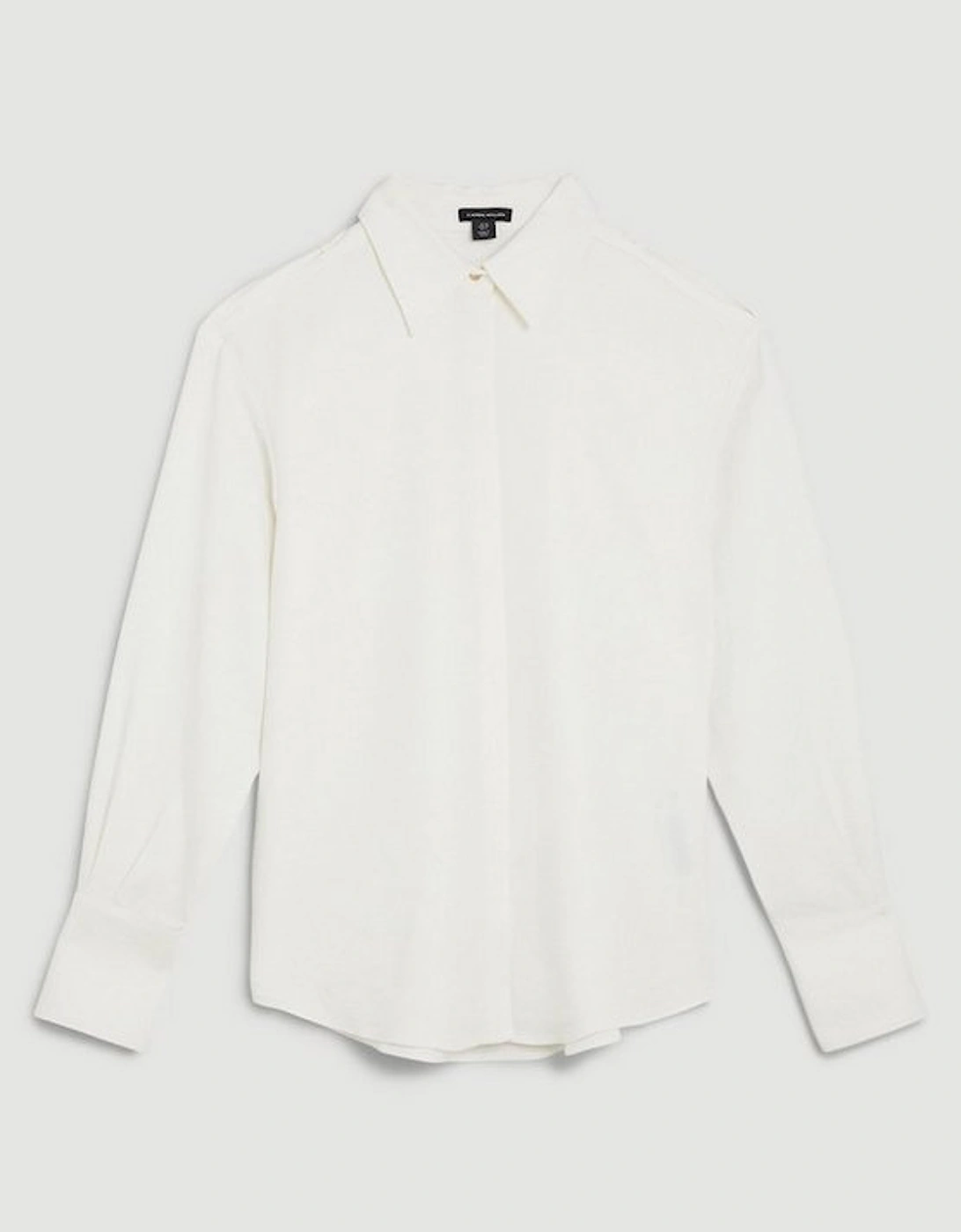 Premium Viscose Crepe Long Sleeve Collared Shirt