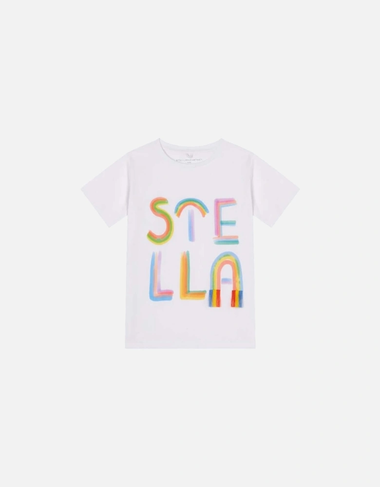 Girls Ivory Stella Print T-Shirt