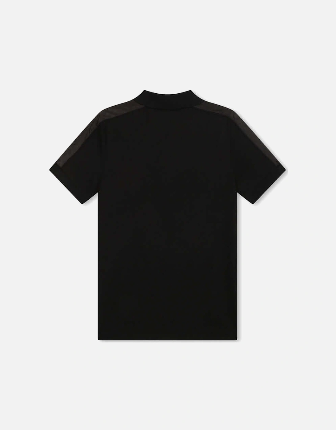 Boys Black Short Sleeve Monogram Polo T-Shirt