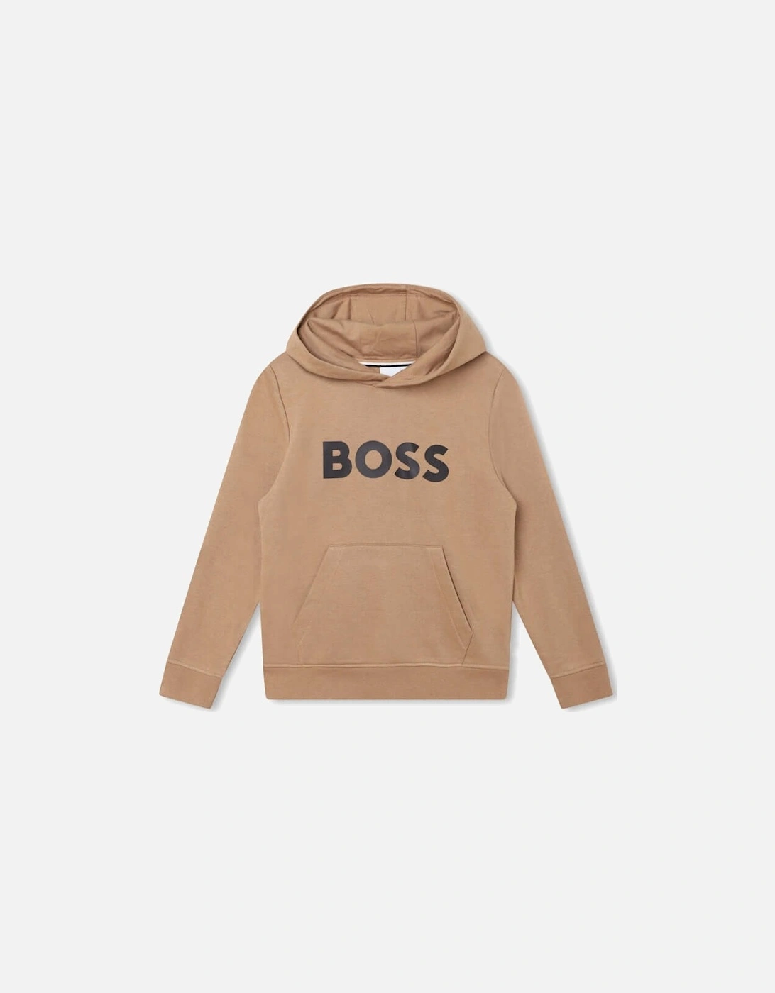 Boys Camel Hooded Logo Sweatshirt, 4 of 3