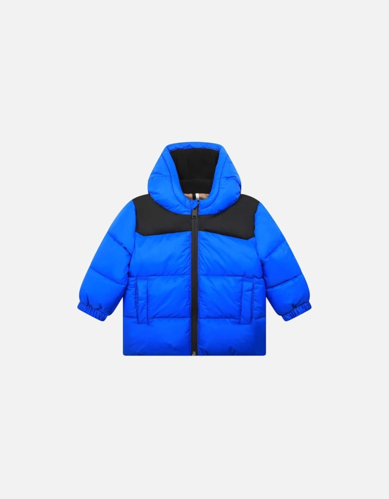 Baby Boys Blue Puffer Coat