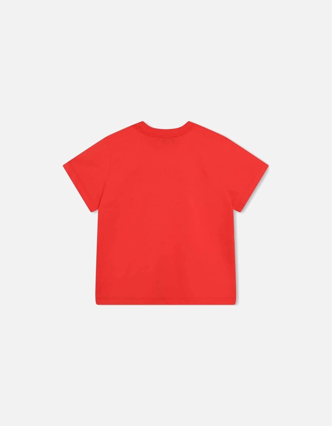 Boys Red Colourful Logo T-Shirt