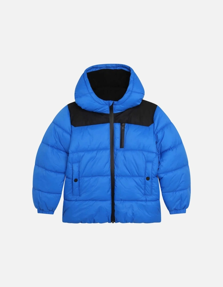 Boys Blue Puffer Coat