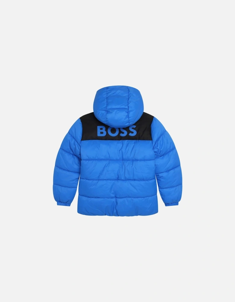 Boys Blue Puffer Coat