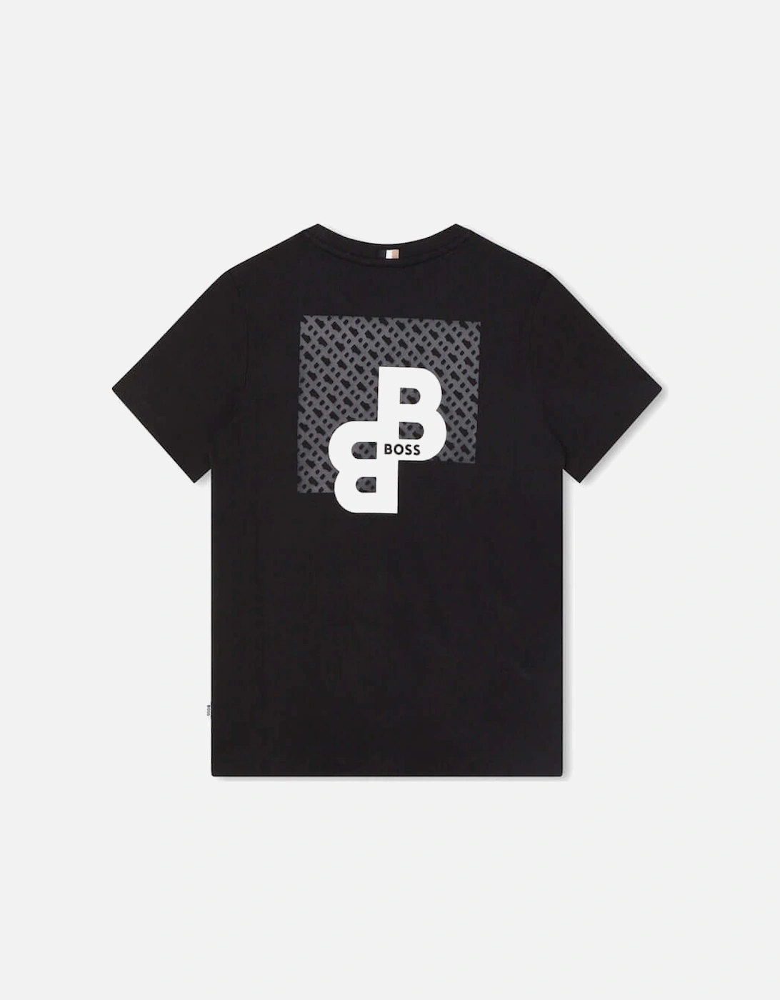 Boys Black Cotton Logo T-Shirt