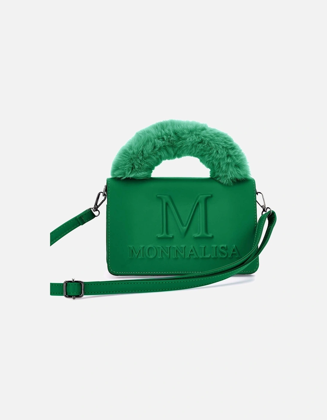 Girls Green Faux Fur Bag