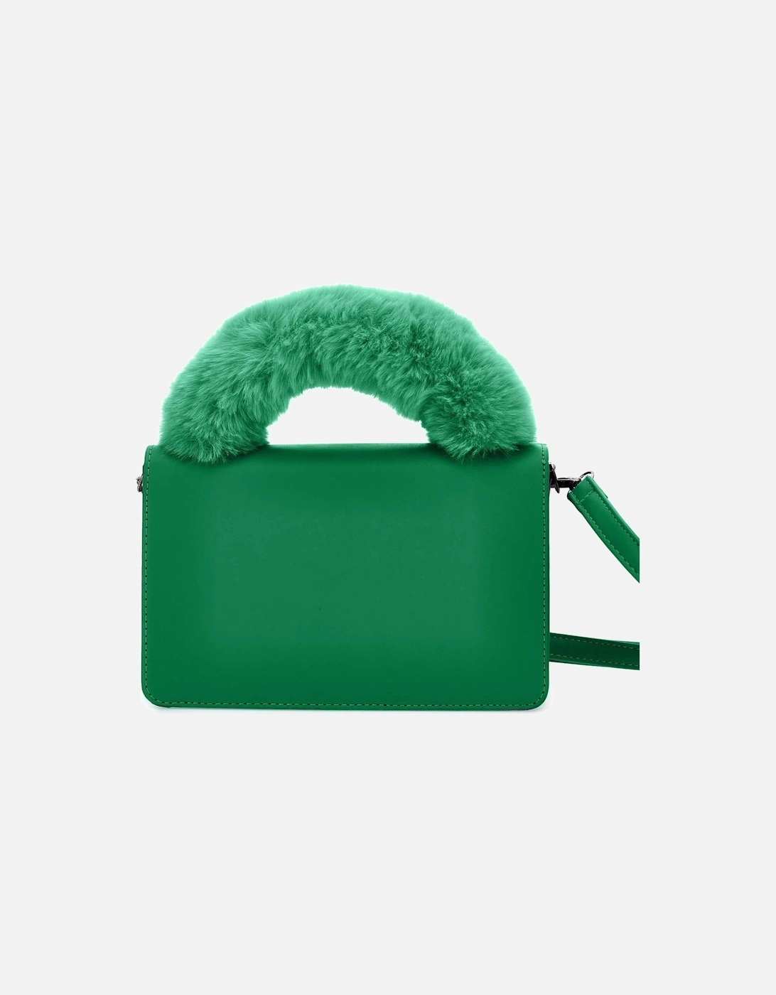 Girls Green Faux Fur Bag
