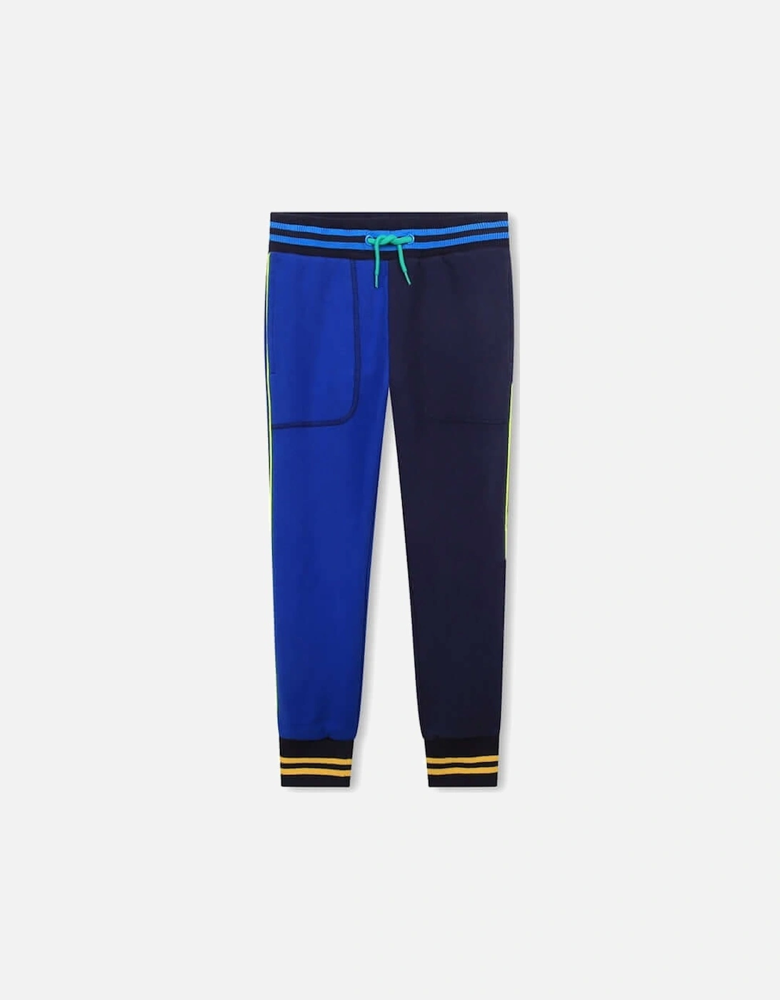 Boys Blue Cotton Patch Jogging Bottoms, 5 of 4