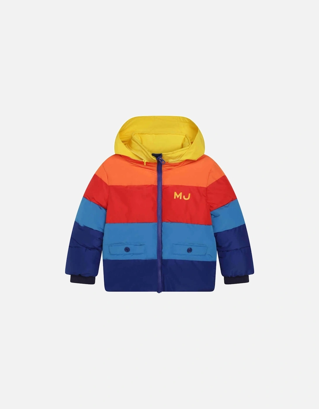 Boys Multi Coloured Puffer Jacket, 7 of 6