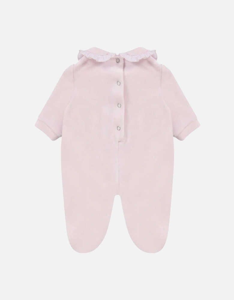 Baby Girls Pink Floral Babygrow