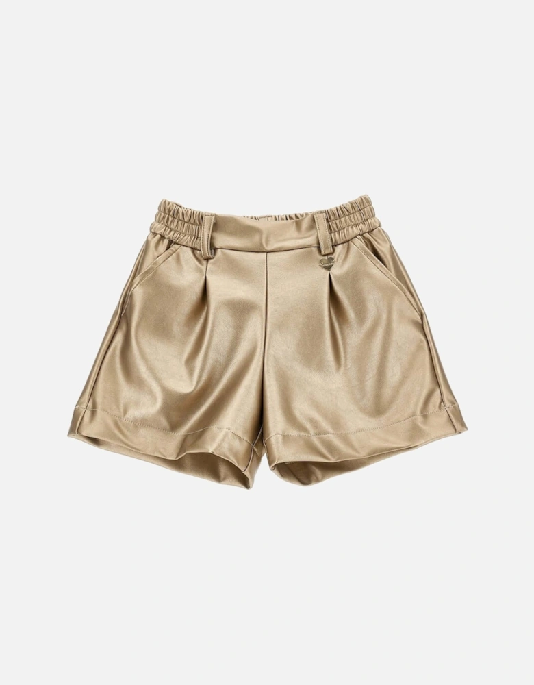 Girls Gold Shorts
