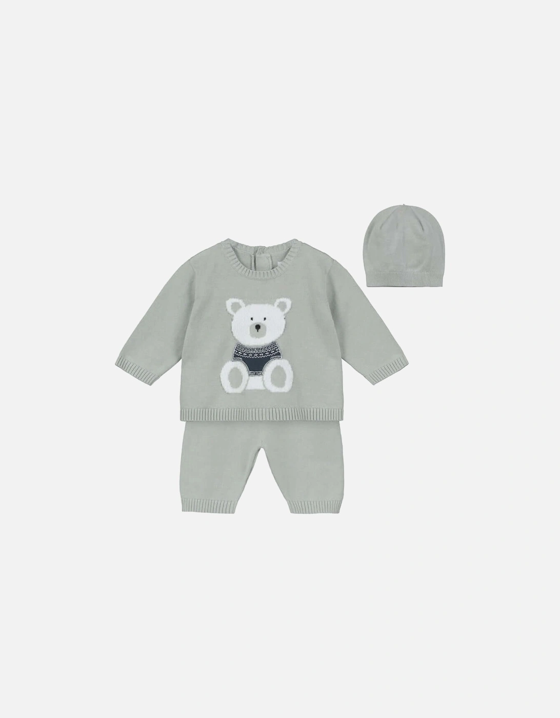 Baby Boys Grey Enzo Knitted Set, 8 of 7