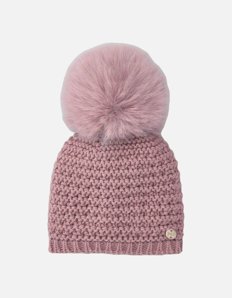 Baby Girls Pink Bambalina Bobble Faux Fur Hat