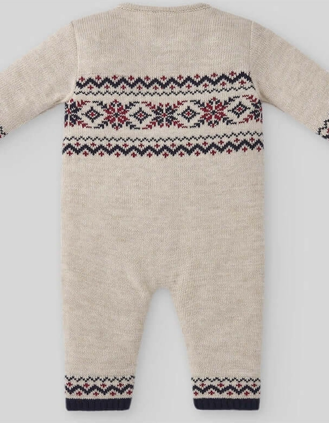Baby Boys Jaquard Print Knitted All In One