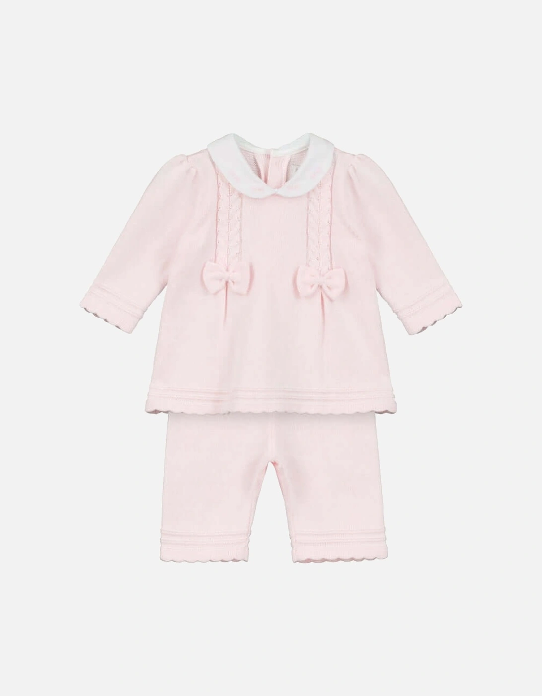 Baby Girls Pink Emilia Knitted Set, 7 of 6