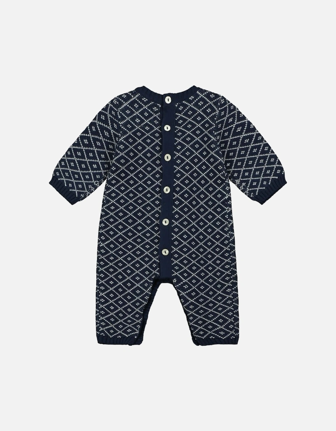 Baby Boys Navy Everett Knitted Babygrow Set