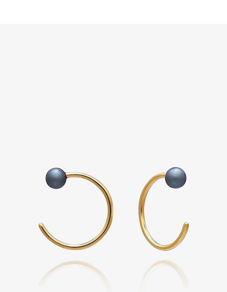 Rachel Jackson Stellar Evolution Black Pearl Hoop Earrings