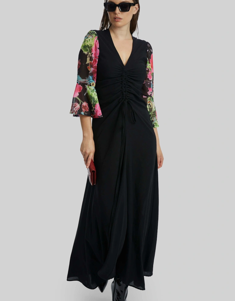 Front Ruched Detail Maxi Dress
