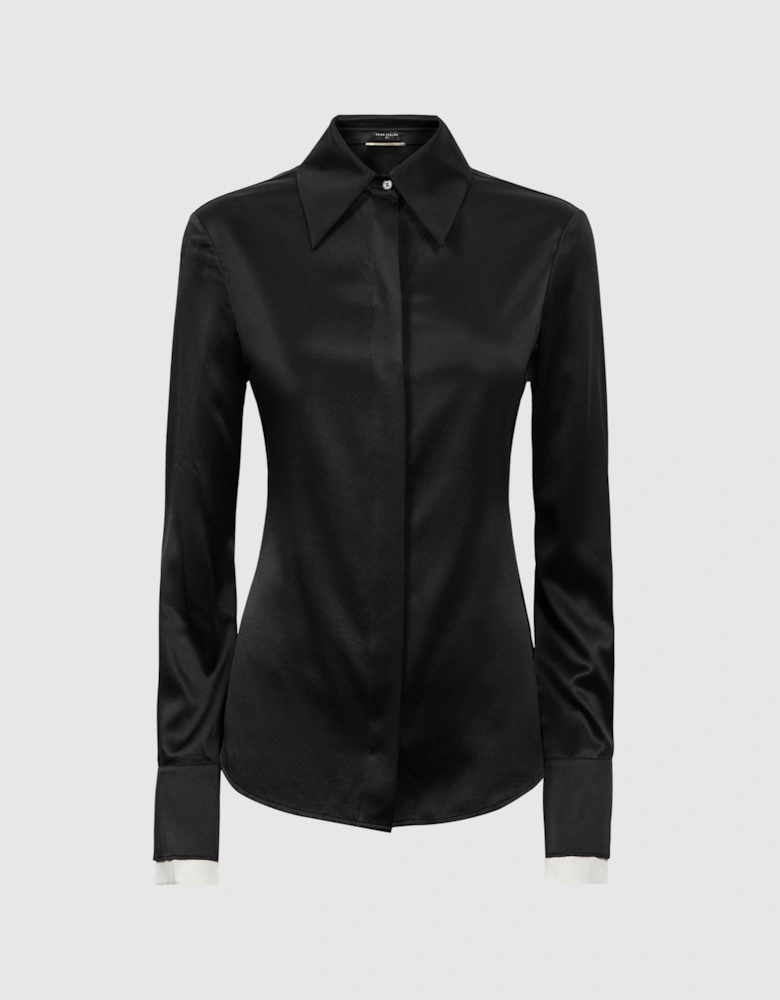 Atelier Fitted Silk Double Cuff Shirt