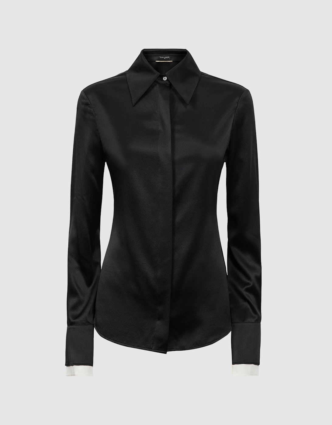 Atelier Fitted Silk Double Cuff Shirt, 2 of 1