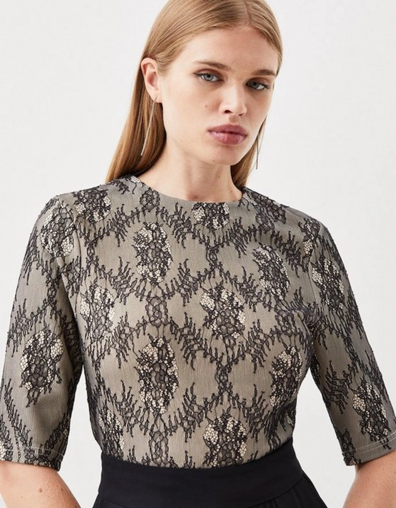 Jersey Lace Top