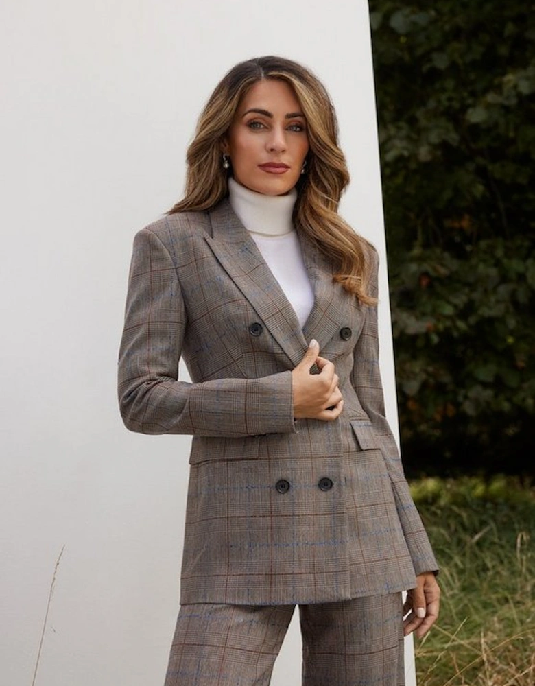 Lydia Millen Tailored Check Double Breasted Blazer