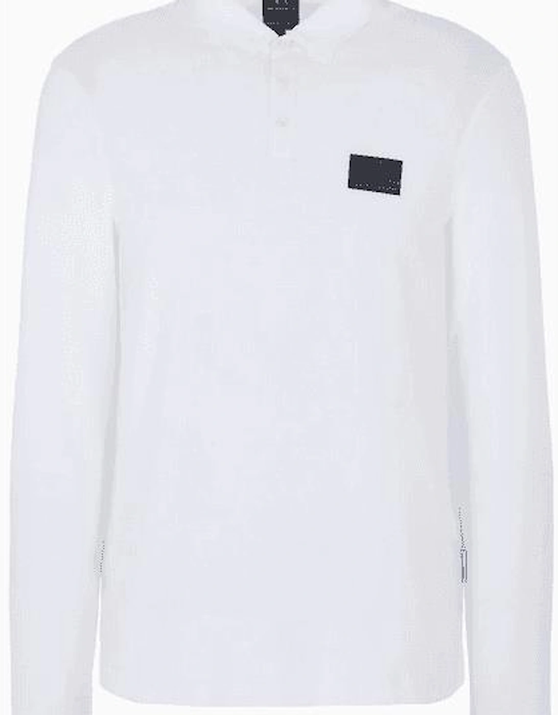 Cotton Rubber Patch Logo White Polo Shirt, 3 of 2