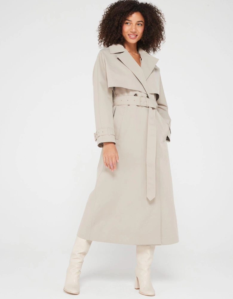 Technical Bonded Trench Coat - Taupe