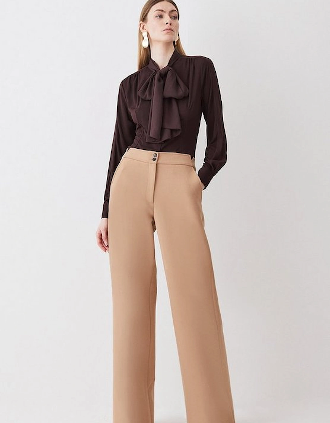 Compact Stretch Low Waist Trouser