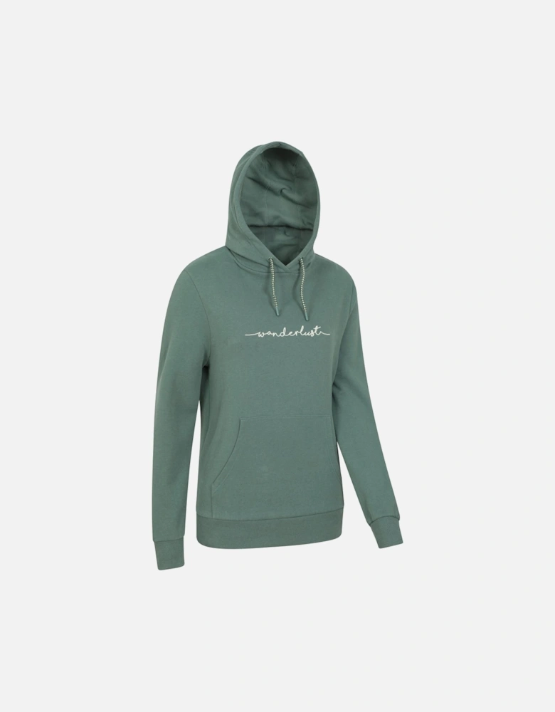 Womens/Ladies Wanderlust Embroidered Hoodie