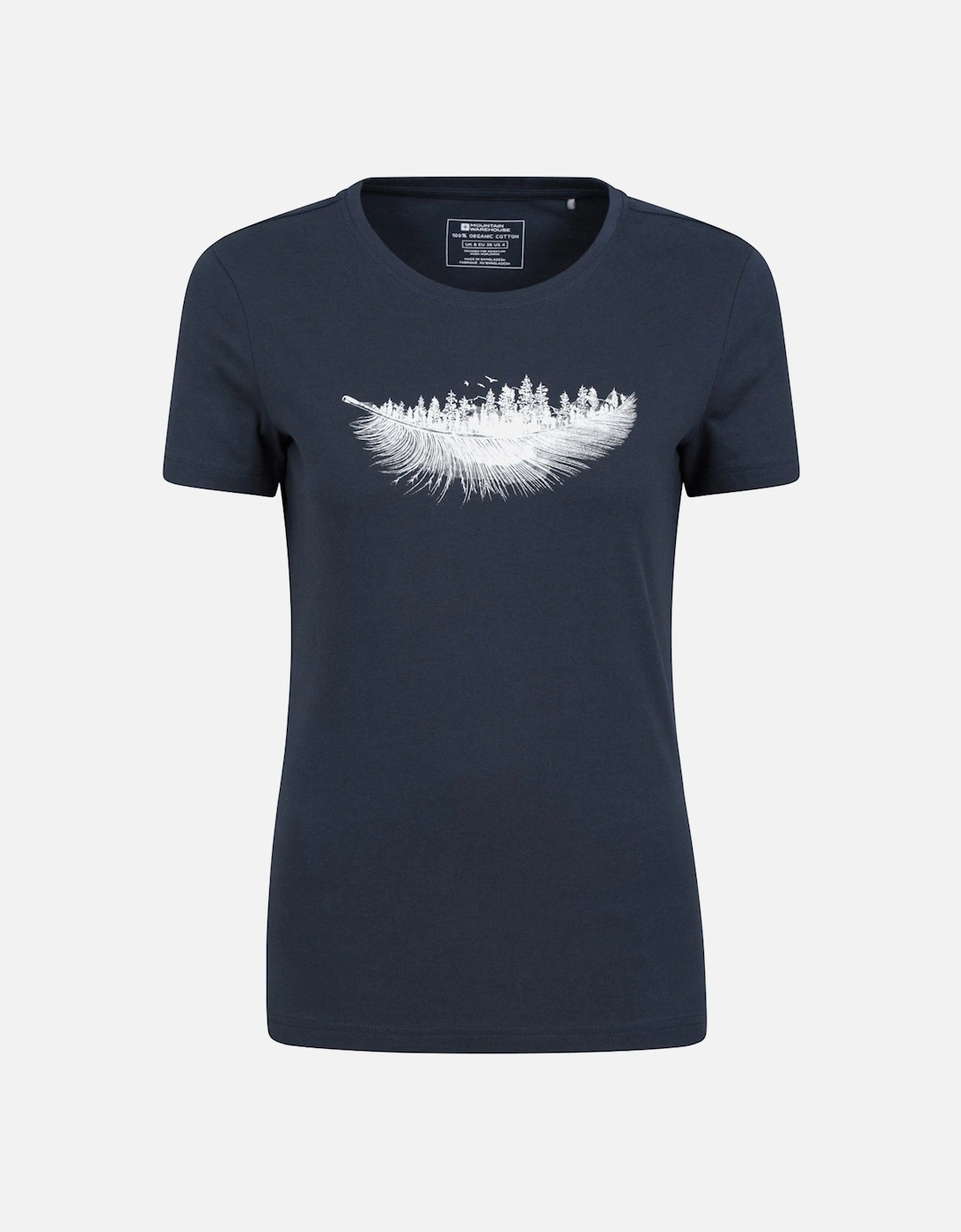 Womens/Ladies Feather Organic Cotton T-Shirt, 5 of 4