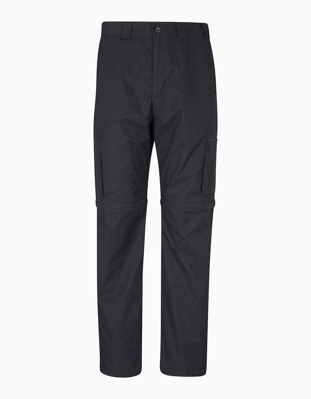 Men's Mountain Warehouse Mens Trek II Convertible Hiking Trousers - Black - Size: 42L