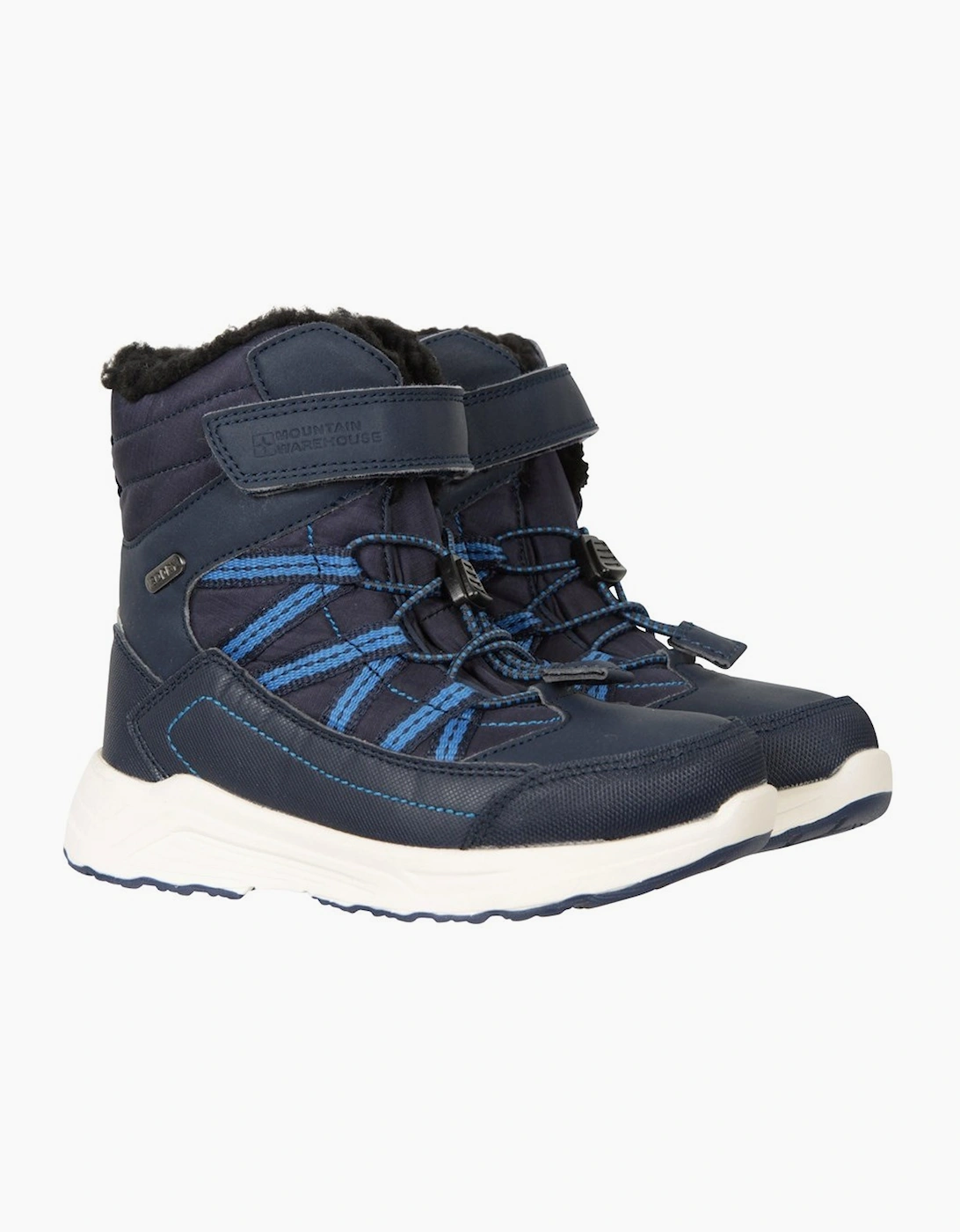 Mountain Warehouse Unisex Navy Childrens/ Denver Adaptive Waterproof Snow Boots - Size 12 Kids