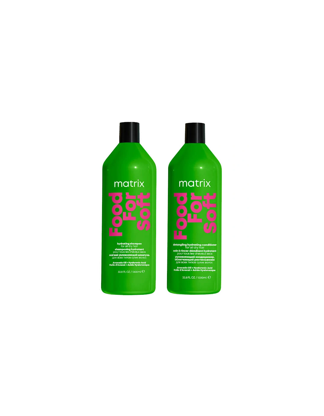 Food for Soft Hydrating 1000ml Shampoo and Conditioner with Avocado Oil and Hyaluronic Acid for Dry Hair Duo, 2 of 1