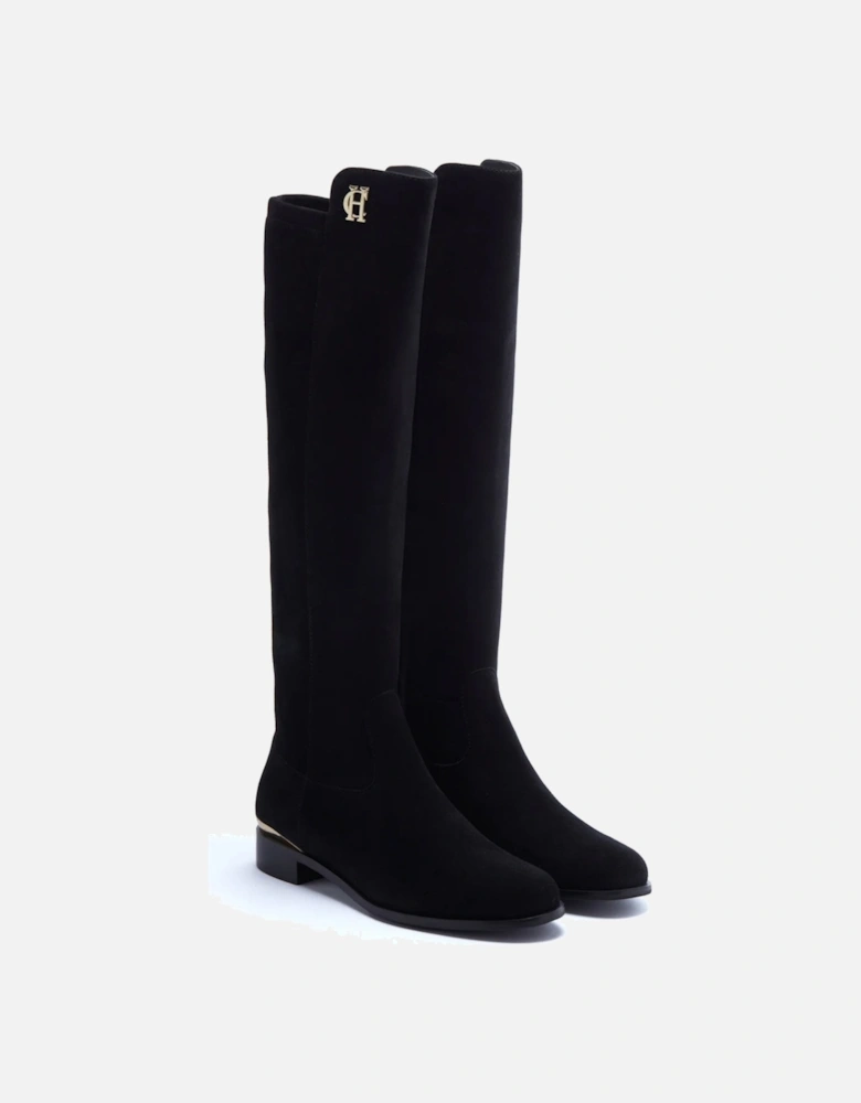 Albany Knee High Black Suede Boot