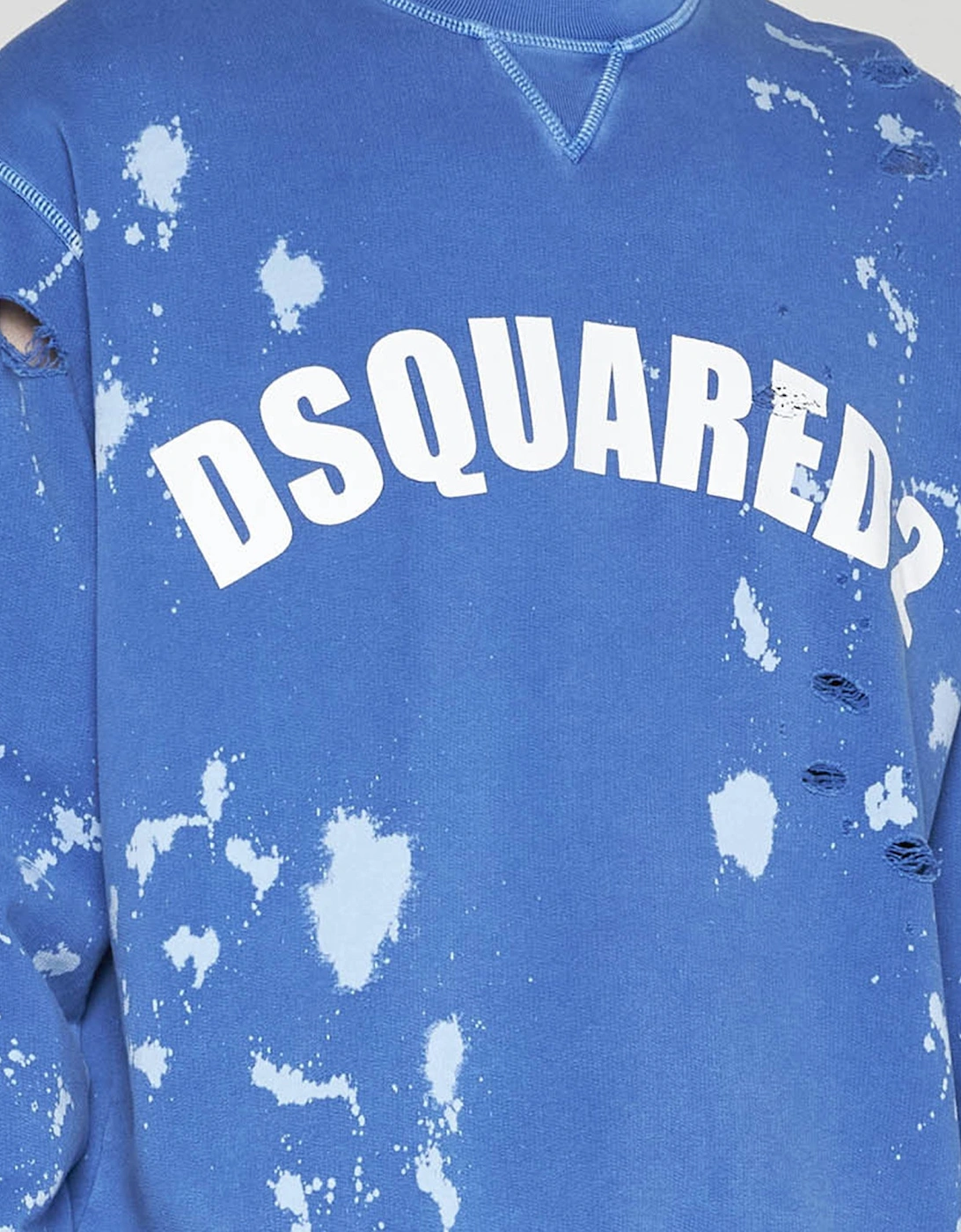 Mens Logo Cotton Sweatshirt Baja Blue