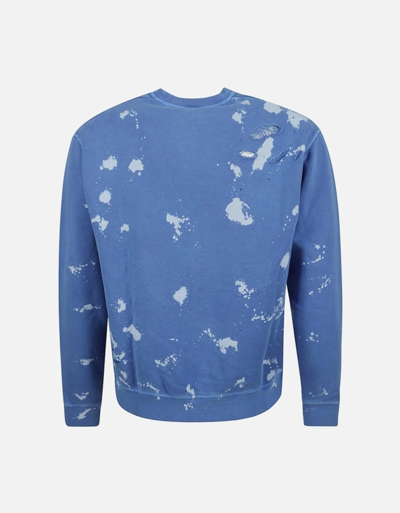 Mens Logo Cotton Sweatshirt Baja Blue