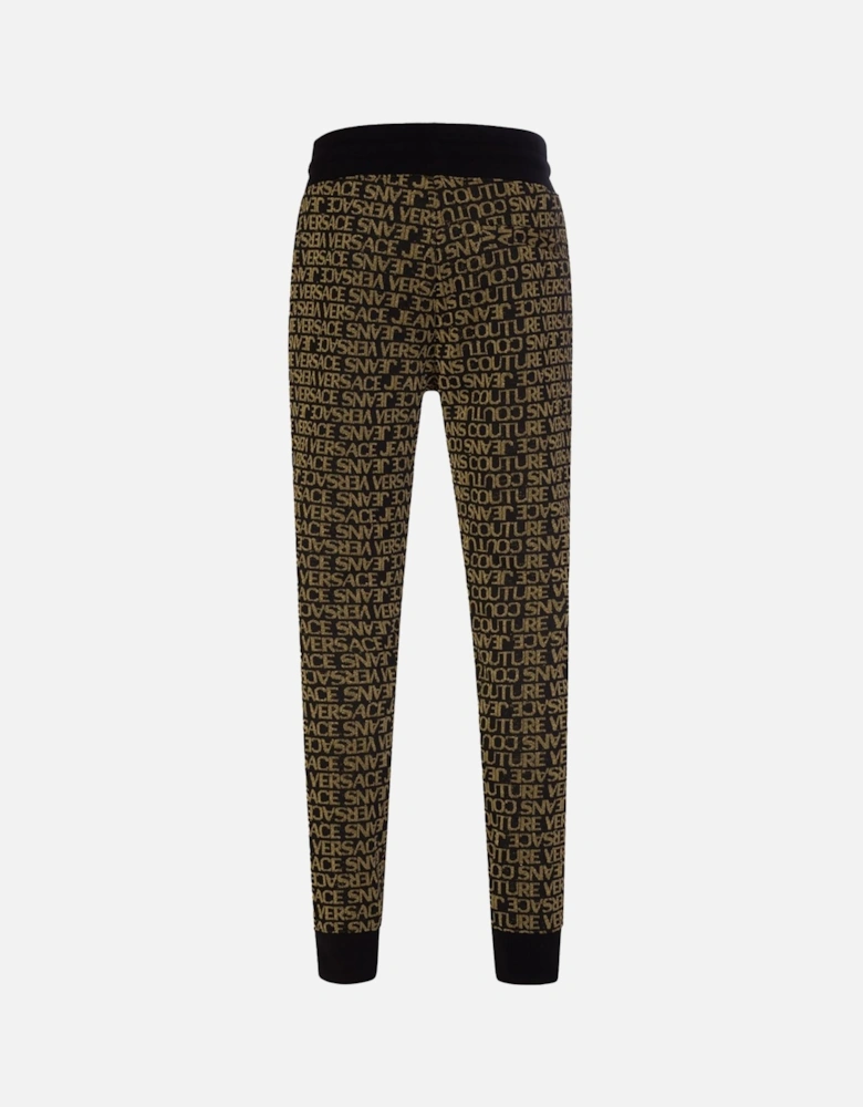 Jeans Couture Logo Sweatpants in Black/Gold