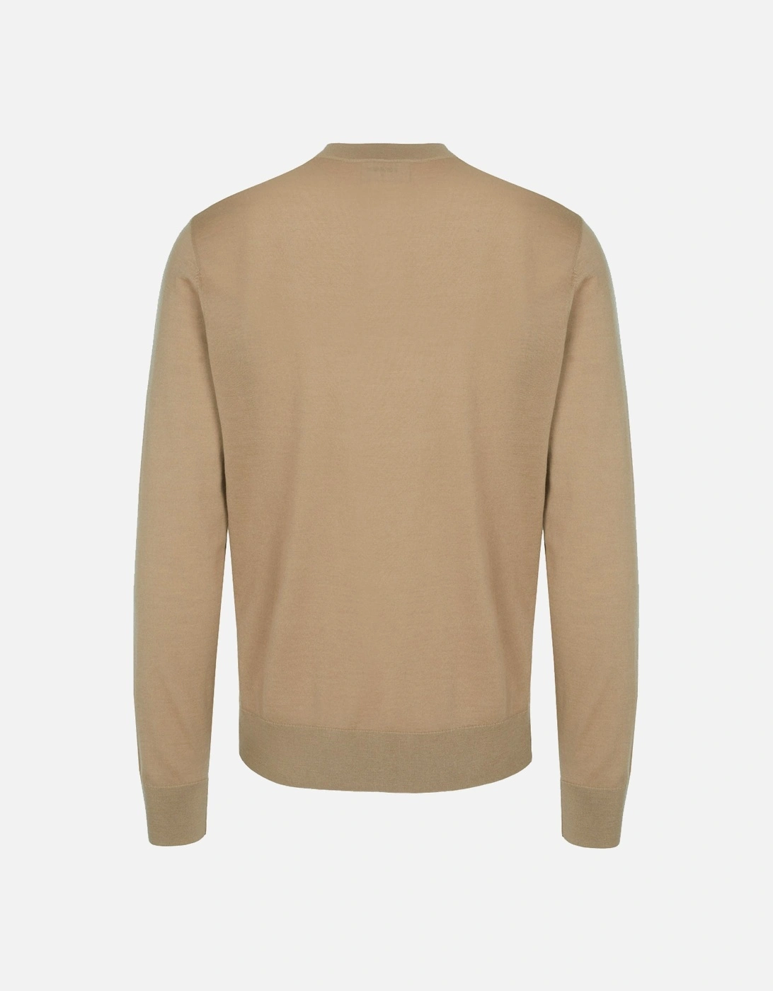 Mens Neon Roundneck Knit Sweater Beige