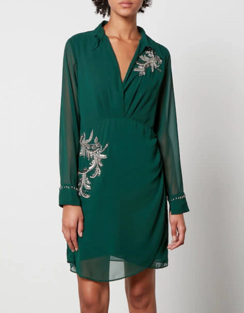 Hope & Ivy Lennon Embellished Chiffon Dress
