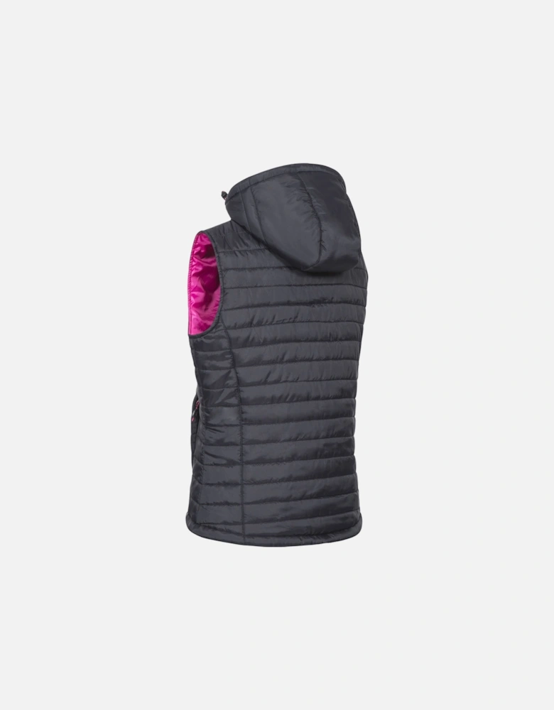 Womens Ladies Aretha Padded Hooded Walking Gilet Bodywarmer