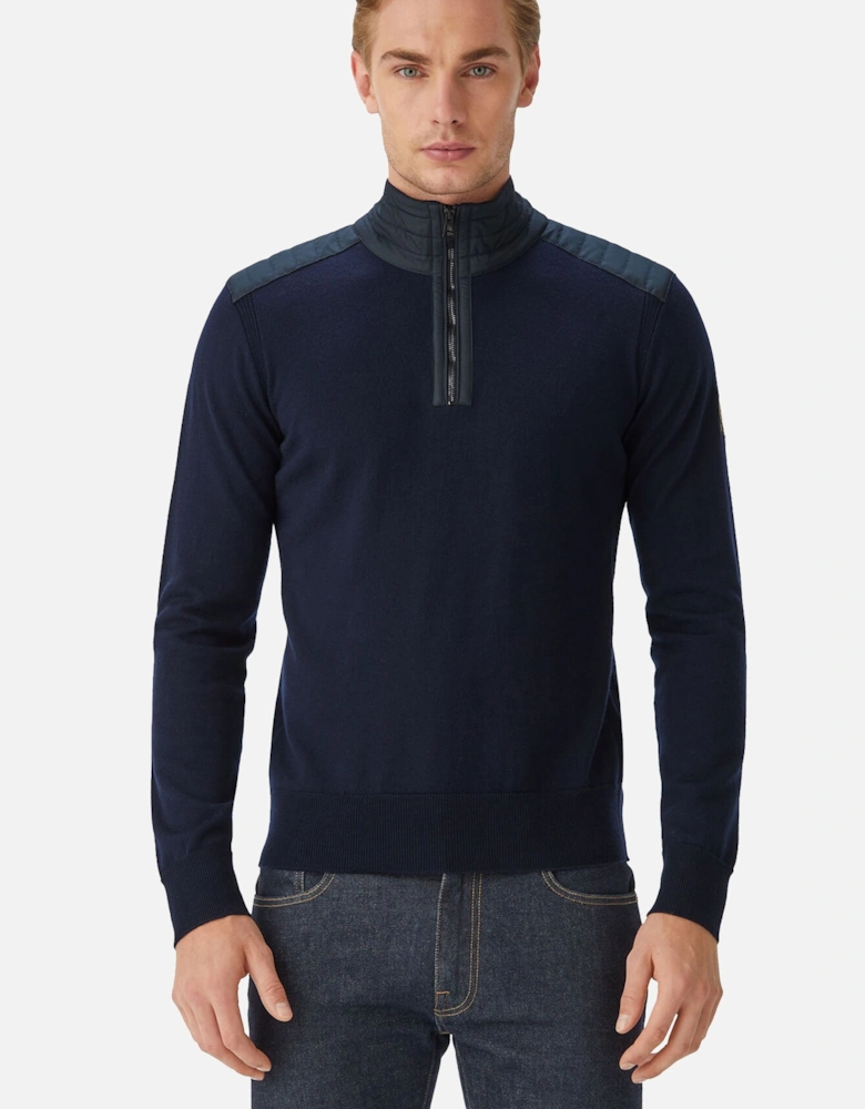 Kilmington Half Zip Knitwear Washed Navy