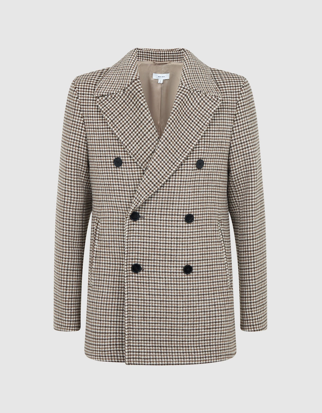 Wool Dogtooth Double Breasted Coat, 2 of 1